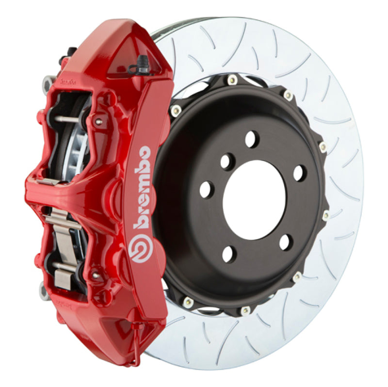 Brembo 01-06 BMW M3 (E46) Front GT BBK 6 Piston Cast 355x32 2pc Rotor Slotted Type3-Red
