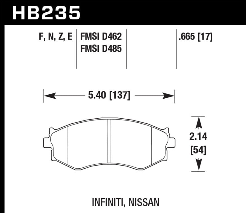 Hawk 91-96 Infiniti G20/ Nissan 240SX/ Sentra HP+ Street Front Brake Pads