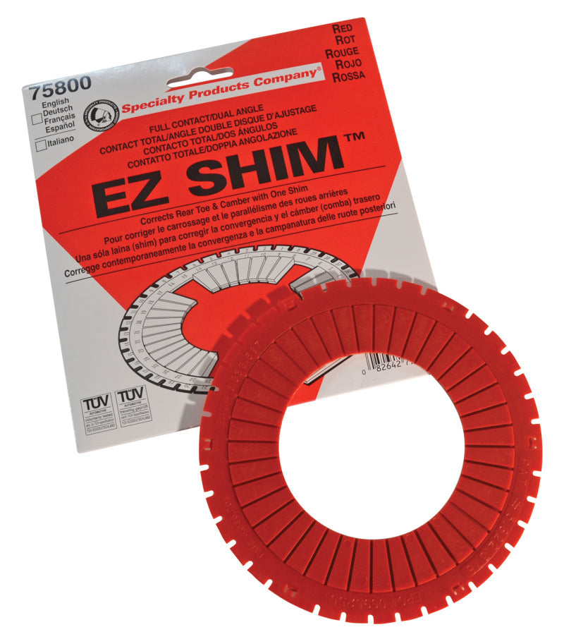 SPC Performance EZ Shim Dual Angle Camber/Toe Shim (Red)